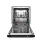 FORNO Espresso Pozzo 24" Built-In Dishwasher in Black with Stainless Steel Handles, FDWBI8067-24BLK