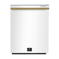 FORNO Espresso Package - 30" Electric Range, Range Hood, Refrigerator and Dishwasher in White with Antique Brass Handles, FBDL-006-03US