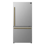 Forno Milano Espresso 31" Bottom Freezer Right Swing Door Refrigerator 17.2 cu. ft. in Stainless Steel