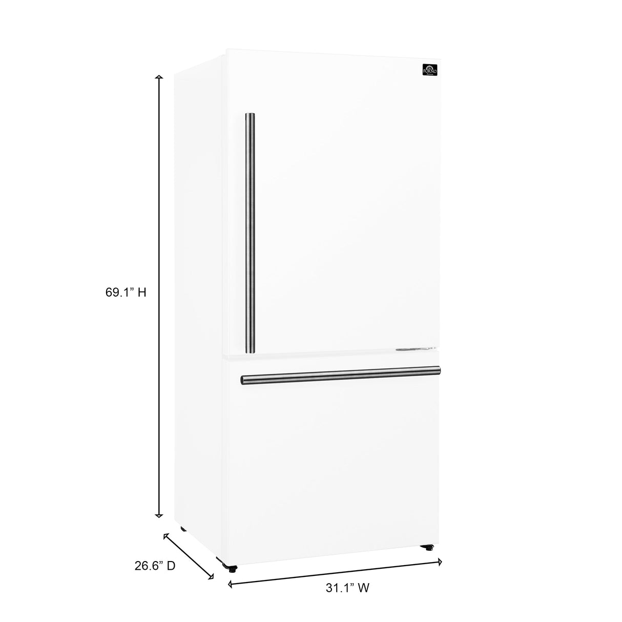 Forno Milano Espresso 31" Refrigerator (FFFFD1785-31WHT)