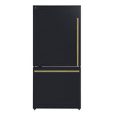 Forno Milano Espresso 31" 17.2 Cu. Ft. Refrigerator and Bottom Freezer with Ice Maker in Black