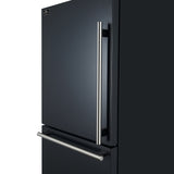 Forno Milano Espresso 31" 17.2 Cu. Ft. Refrigerator and Bottom Freezer with Ice Maker in Black