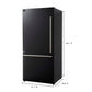 FORNO Espresso Milano 62" 34.4 cu. ft. Side-By-Side Refrigerator with Ice Maker in Black with Stainless Steel Accents, FFFFD1787-60BLK