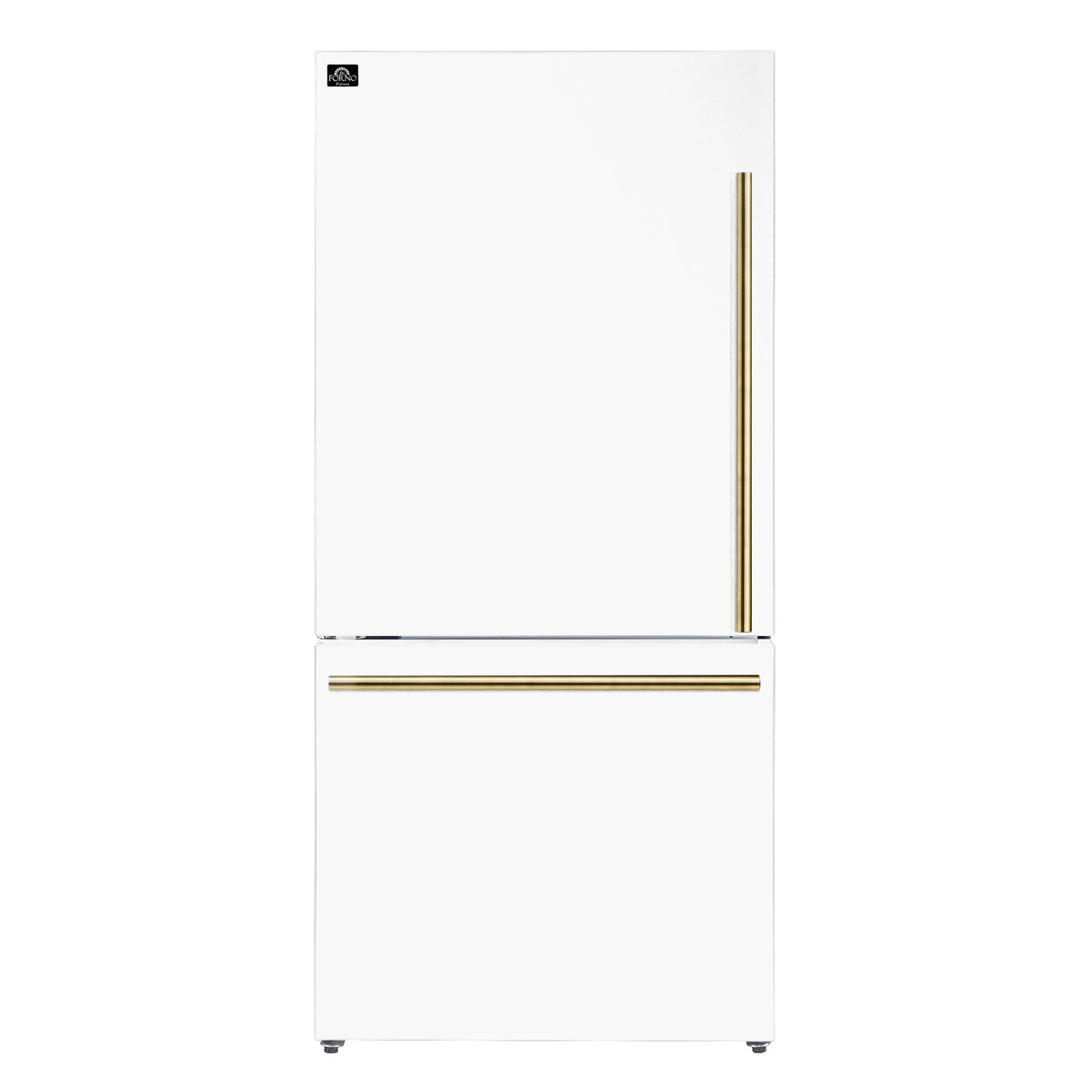 Forno Milano Espresso 31" 17.2 Cu. Ft. Refrigerator and Bottom Freezer with Ice Maker in White