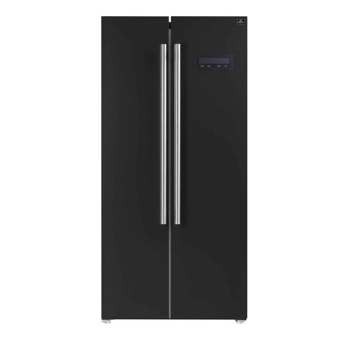 FORNO Espresso Salerno 33" 15.6 cu. ft. Refrigerator in Black with Stainless Steel Handles, FFRBI1805-33BLK