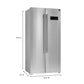 FORNO Salerno 33" 15.6 cu. ft. Side-by-Side Built-In Refrigerator in Stainless Steel, FFRBI1805-33SB