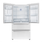 FORNO Espresso Package - 36" Refrigerator and Dishwasher in White with Stainless Steel Handles