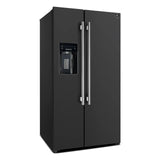 Forno Salerno 36" Side by Side Refrigerator with Ice Maker Black