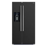 Forno Salerno 36" Side by Side Refrigerator with Ice Maker Black