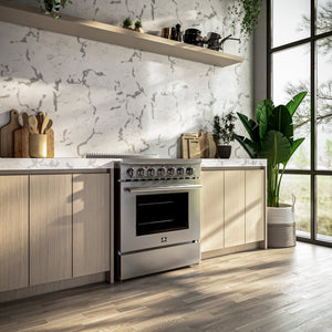FORNO Paolo 30" 4.38 cu. ft. Freestanding Electric Range in Stainless Steel, FFSEL6011-30