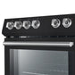 FORNO Espresso Leonardo 30" 5 cu. ft. Electric Range in Black with Stainless Steel Handles, FFSEL6012-30BLK