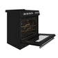 FORNO Espresso Leonardo 30" 5 cu. ft. Electric Range in Black with Stainless Steel Handles, FFSEL6012-30BLK