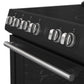 FORNO Espresso Leonardo 30" 5 cu. ft. Electric Range in Black with Stainless Steel Handles, FFSEL6012-30BLK