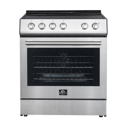 FORNO Espresso Leonardo 30" 5 cu. ft. Electric Range in Stainless Steel, FFSEL6012-30