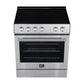 FORNO Espresso Leonardo 30" 5 cu. ft. Electric Range in Stainless Steel, FFSEL6012-30