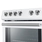 FORNO Espresso Leonardo 30" 5 cu. ft. Electric Range in White with Stainless Steel Handles, FFSEL6012-30WHT