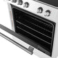FORNO Espresso Leonardo 30" 5 cu. ft. Electric Range in White with Stainless Steel Handles, FFSEL6012-30WHT