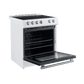 FORNO Espresso Package - 30" Electric Range and Refrigerator in White with Stainless Steel Handles, FBDL-003-03US
