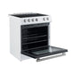 FORNO Espresso Leonardo 30" 5 cu. ft. Electric Range in White with Stainless Steel Handles, FFSEL6012-30WHT