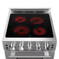 FORNO Loiano 24" 2.3 cu. ft. Freestanding Electric Range with 4 Element Burners, Storage Drawer and Air Fryer Kit in Stainless Steel, FFSEL6069-24