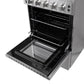FORNO Loiano 24" 2.3 cu. ft. Freestanding Electric Range with 4 Element Burners, Storage Drawer and Air Fryer Kit in Stainless Steel, FFSEL6069-24