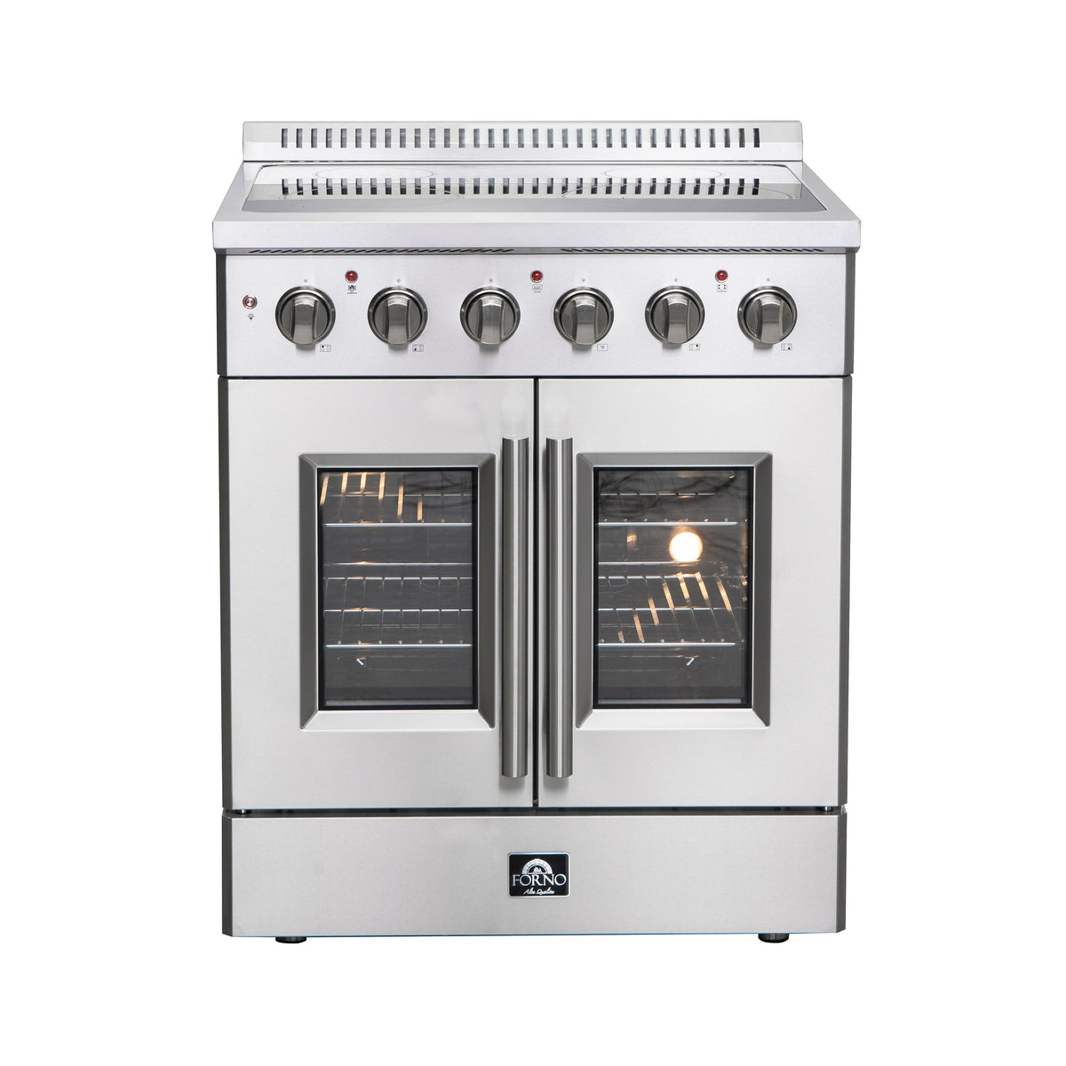 FORNO Galiano 30" 4.32 cu. ft. Freestanding Electric Range with French Door in Stainless Steel, FFSEL6917-30