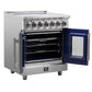 FORNO Massimo 30" 4.32 cu. ft. Freestanding French Door Electric Range with 5 Elements, FFSEL6955-30