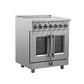 FORNO Massimo 30" 4.32 cu. ft. Freestanding French Door Electric Range with 5 Elements, FFSEL6955-30