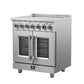 FORNO Massimo 30" 4.32 cu. ft. Freestanding French Door Electric Range with 5 Elements, FFSEL6955-30