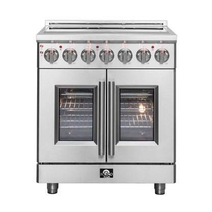 FORNO Massimo 30" 4.32 cu. ft. Freestanding French Door Electric Range with 5 Elements, FFSEL6955-30