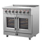 FORNO Massimo 36" 5.36 cu. ft. Freestanding French Door Electric Range with 5 Elements, FFSEL6955-36