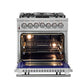 FORNO Appliance Package - 30" Dual Fuel Range, 30" Range Hood, AP-FFSGS6125-30-W
