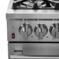 FORNO Massimo 36″ 5.36 cu. ft. Freestanding Dual Fuel Range with 6 Sealed Burners, Air Fryer Kit, Wok Support & Griddle in Stainless Steel, FFSGS6125-36