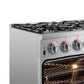FORNO Massimo 36″ 5.36 cu. ft. Freestanding Dual Fuel Range with 6 Sealed Burners, Air Fryer Kit, Wok Support & Griddle in Stainless Steel, FFSGS6125-36