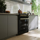 FORNO Espresso Package - 30" Gas Range, Over-The-Range Microwave and Dishwasher in Black with Antique Brass Accents, AP3-1116BLK-A9
