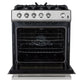 FORNO Espresso Leonardo 30" 5 cu. ft. Gas Range in Stainless Steel, FFSGS1116-30