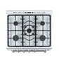 FORNO Espresso Leonardo 30" 5 cu. ft. Gas Range in White with Stainless Steel Handles, FFSGS1116-30WHT