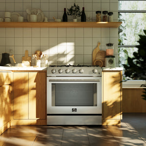 FORNO Espresso Leonardo 30" 5 cu. ft. Gas Range in Stainless Steel, FFSGS1116-30
