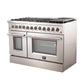 FORNO Galiano 48" 6.58 cu. ft. Dual Fuel Range with 8 Italian Burners in Stainless Steel, FFSGS6156-48