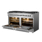 FORNO Galiano 60" 8.64 cu. ft. Dual Fuel Range with 10 Italian Burners in Stainless Steel, FFSGS6156-60