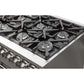 FORNO Massimo 48″ 6.58 cu. ft. Freestanding Gas Range with 8 Sealed Burners, Air Fryer Kit, Wok Support & Griddle in Stainless Steel, FFSGS6239-48
