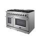 FORNO Appliance Package - 48" Gas Range, Range Hood, 60" Refrigerator, Dishwasher, AP-FFSGS6239-48-7