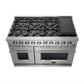 FORNO Appliance Package - 48" Gas Range, Range Hood, 60" Refrigerator, Dishwasher, Microwave Drawer, Wine Cooler, AP-FFSGS6239-48-9