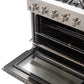 FORNO Galiano 36" 5.36 cu. ft. Gas Range with 6 Italian Burners in Stainless Steel, FFSGS6244-36