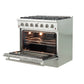 FORNO Galiano 36" 5.36 cu. ft. Gas Range with 6 Italian Burners in Stainless Steel, FFSGS6244-36