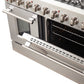 FORNO Galiano 48" 6.58 cu. ft. Gas Range with 8 Italian Burners in Stainless Steel, FFSGS6244-48