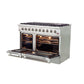 FORNO Galiano 48" 6.58 cu. ft. Gas Range with 8 Italian Burners in Stainless Steel, FFSGS6244-48