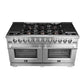 FORNO Capriasca 60″ 8.64 cu. ft. Gas Range with 10 Italian Burners in Stainless Steel, FFSGS6260-60