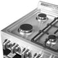 FORNO Lamazze 20" 2.05 cu. ft. Freestanding Gas Range with 4 Sealed Burners in Stainless Steel, FFSGS6265-20