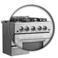 FORNO Breno 24" 2.3 cu. ft. Freestanding Gas Range with 4 Sealed Burners, Storage Drawer and Air Fryer Kit in Stainless Steel, FFSGS6272-24